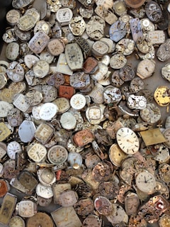 vintage brown and white watch lot