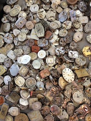 vintage brown and white watch lot