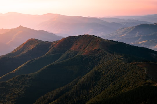 aerial view of mountain in Ganekogorta Spain