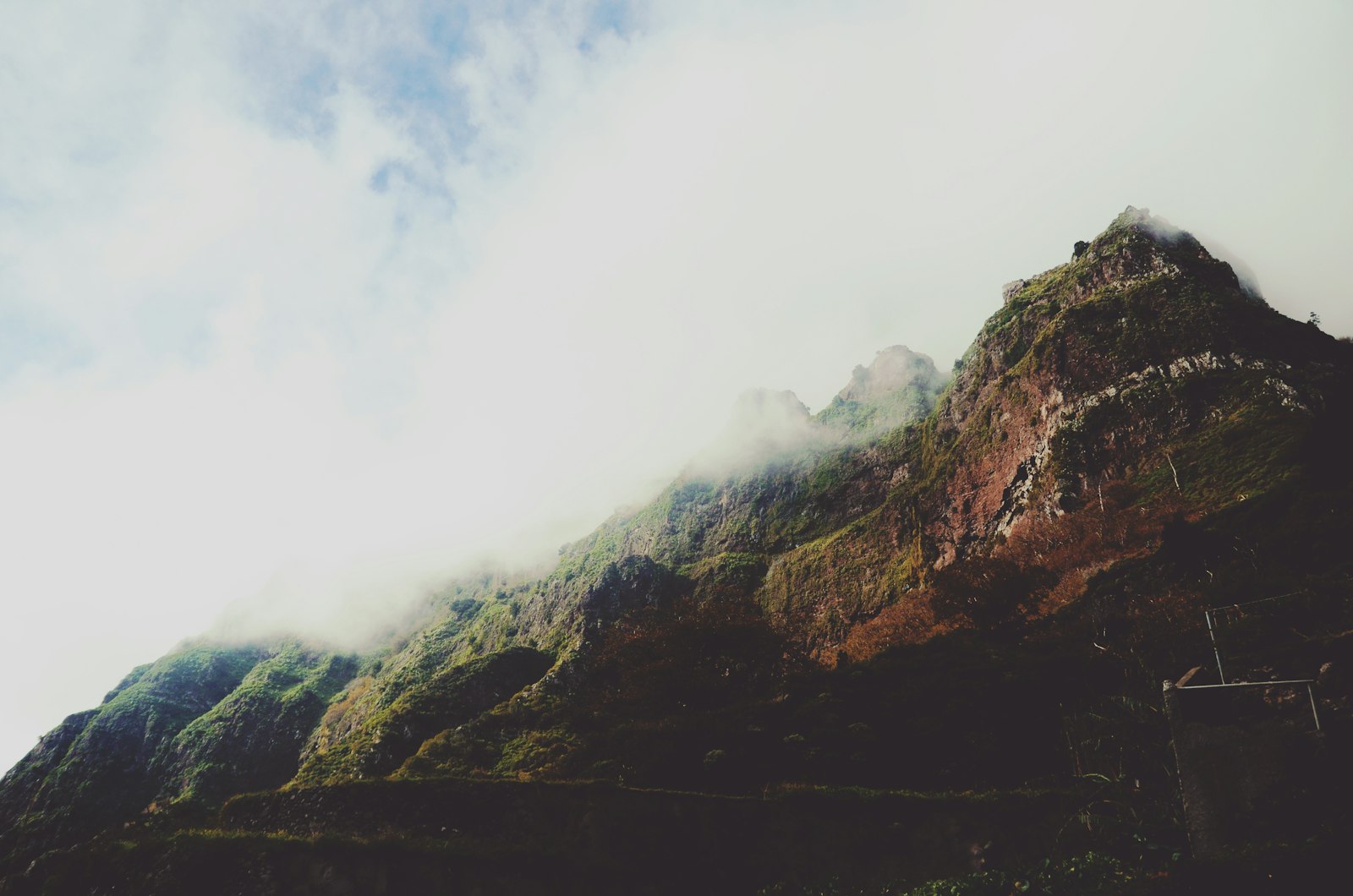 Nikon D7000 + Sigma 18-50mm F2.8 EX DC Macro sample photo. Mountain covered with clouds photography