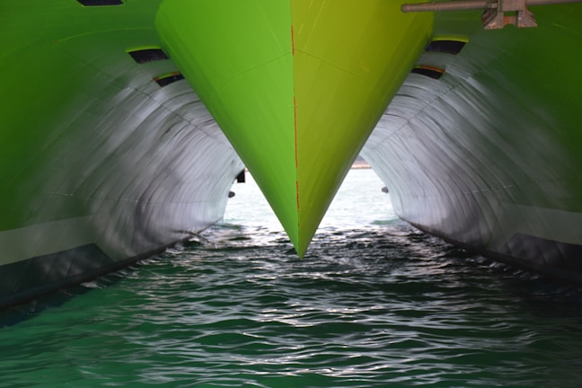 A high-speed marine vessel powered by sustainable technology.