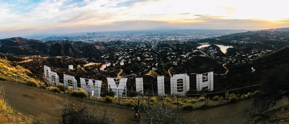 aerial photography of Hollywood California