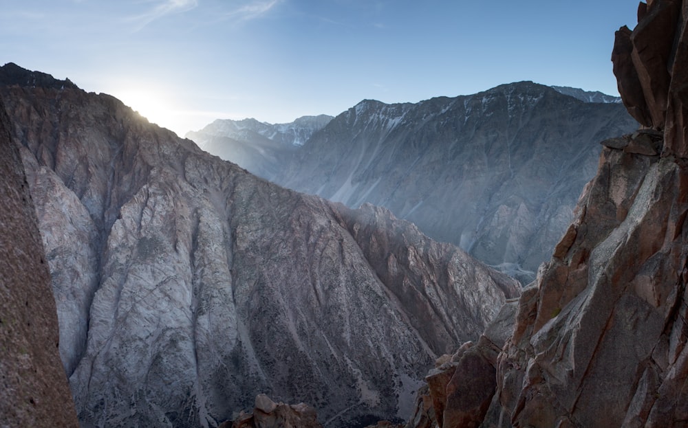 aerial photography gray mountain