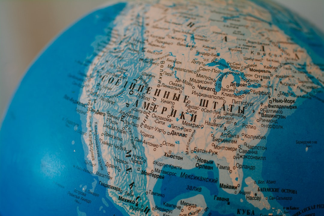 blue and brown world globe