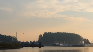 A calm riverside view near Tamluk with boats at dawn.