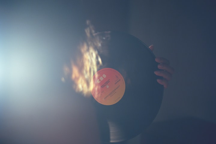 Vinyl Record on Fire