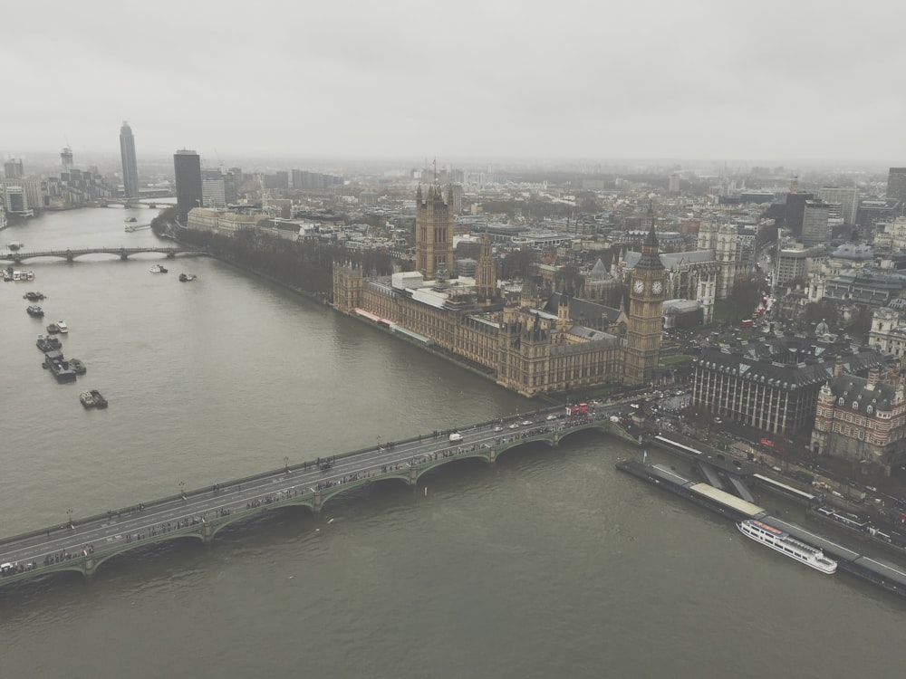 Vista aérea del Big Ben de Londres, Inglaterra