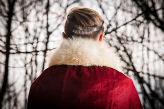 person wearing red and white coat