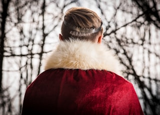 person wearing red and white coat