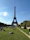 Traveler enjoying a sunny afternoon near the Eiffel Tower in Paris