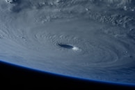 Time-lapse visualization of a tropical cyclone forming over the ocean.