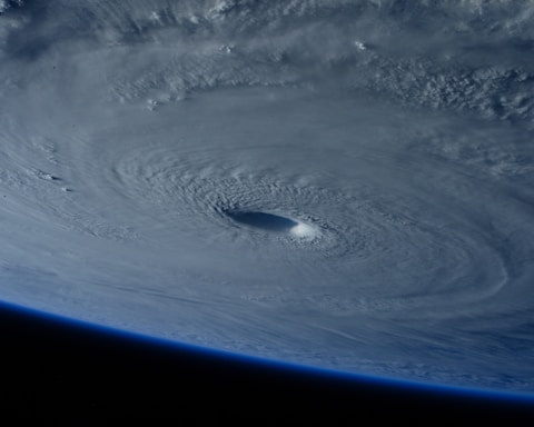 Hurricane as seen from space