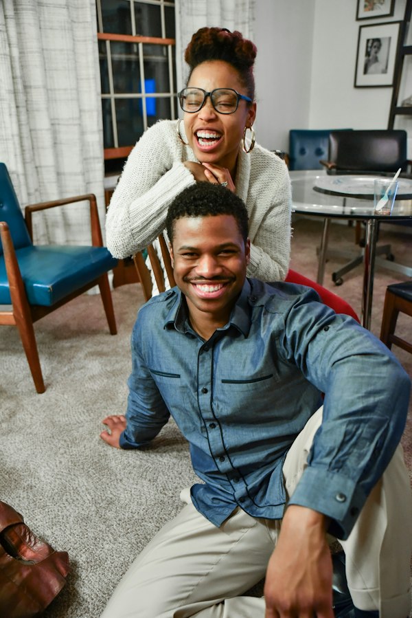 Couple reconnecting and sharing a warm moment