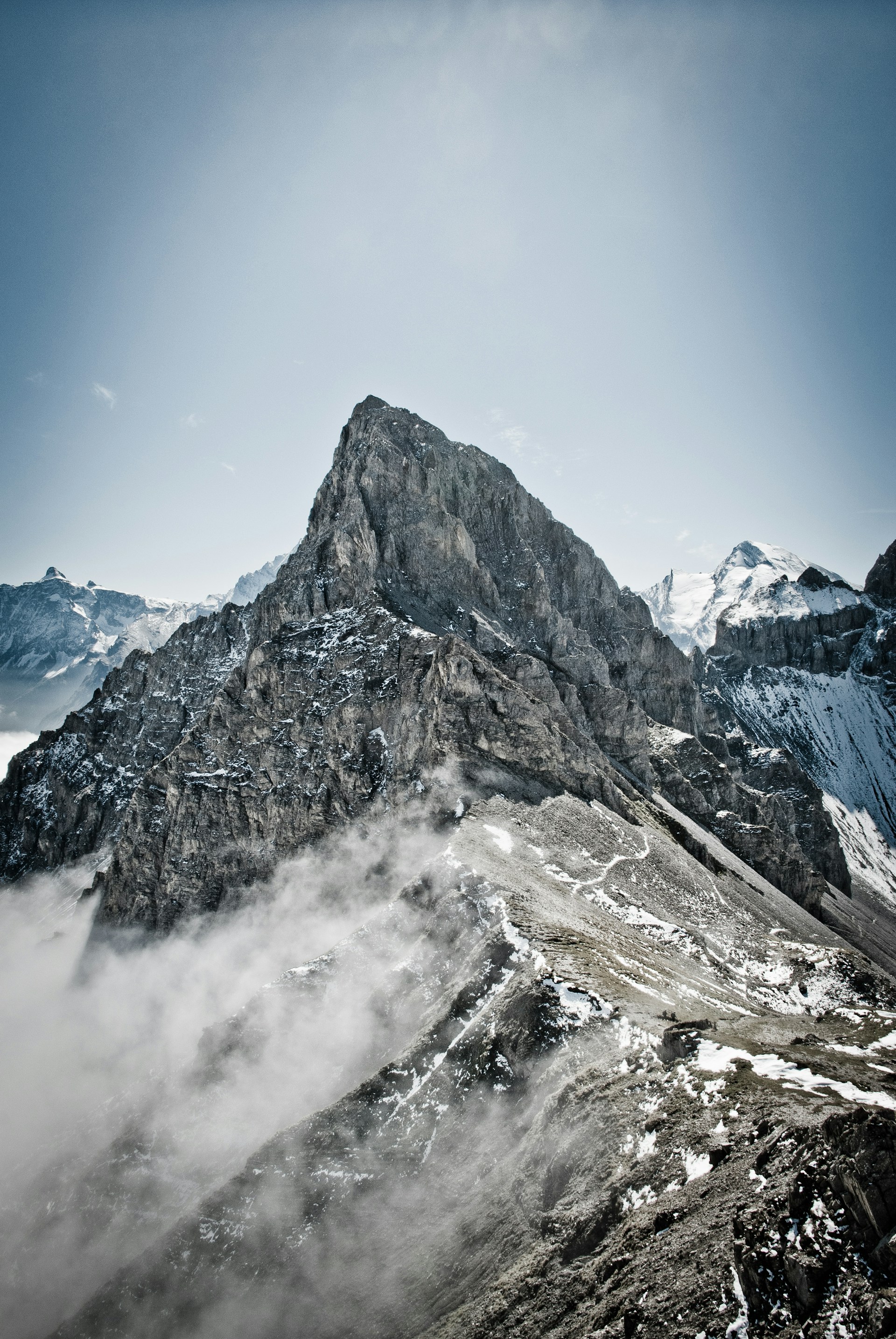 mountain covered with snow