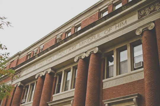 brown concrete building at daytime in Harvard Yard United States