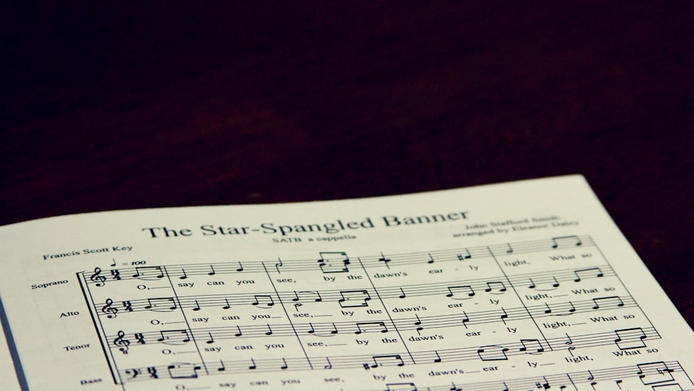 The Star-Spangled Banner music notes