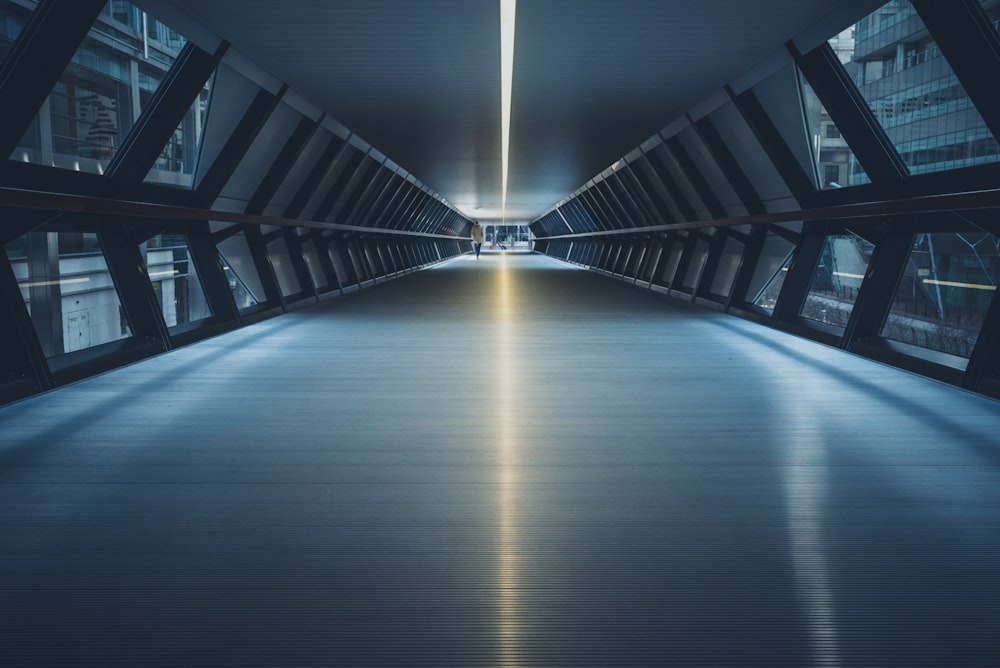 grey building hallway