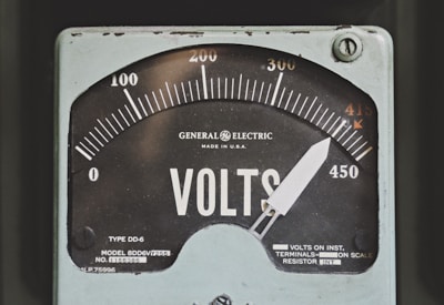 Modern digital multimeter displaying precise voltage readings.