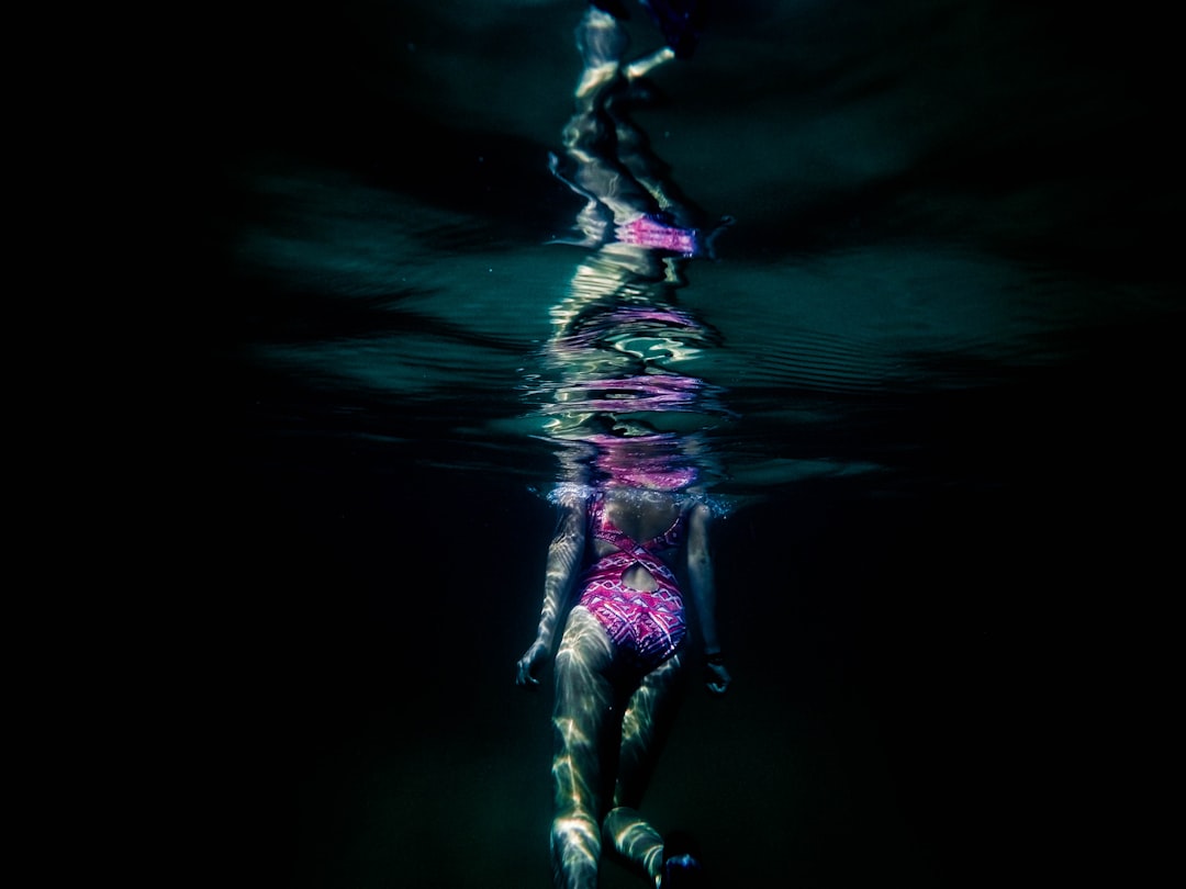 woman under water