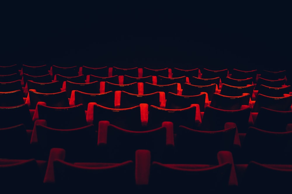 red and black theater seats