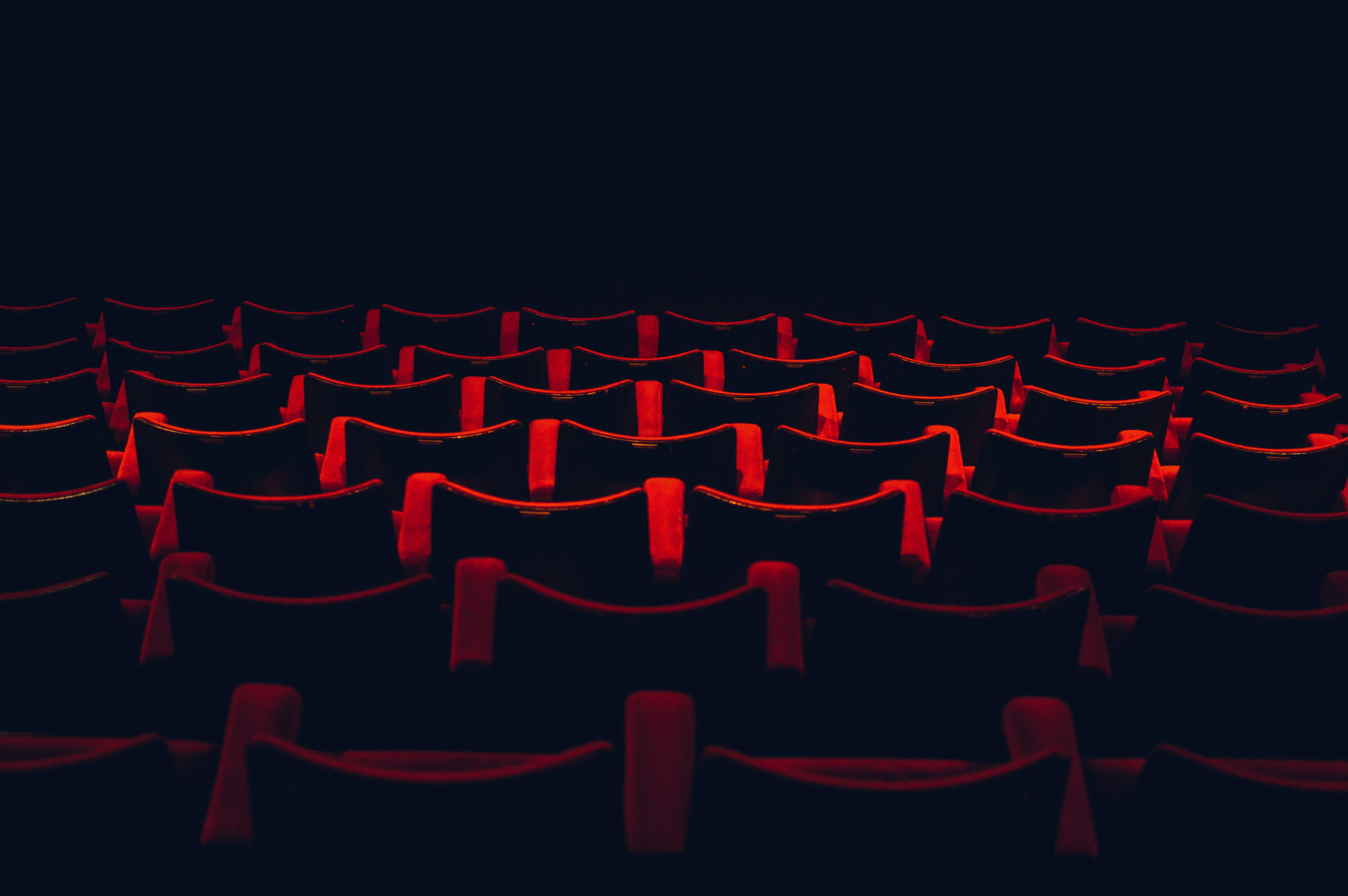 red and black theater seats