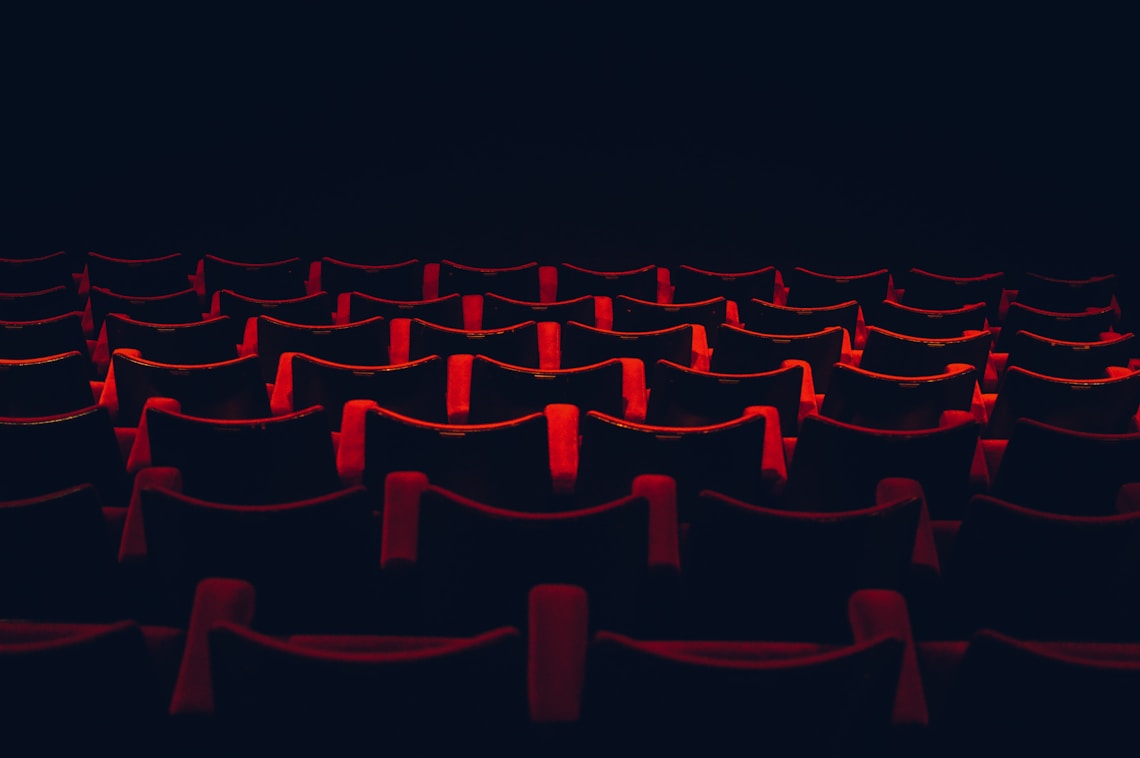 red and black theater seats