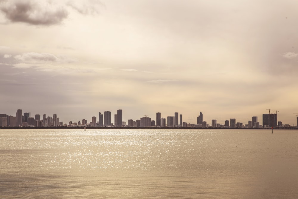 Skyline da cidade sob céu nublado durante o dia