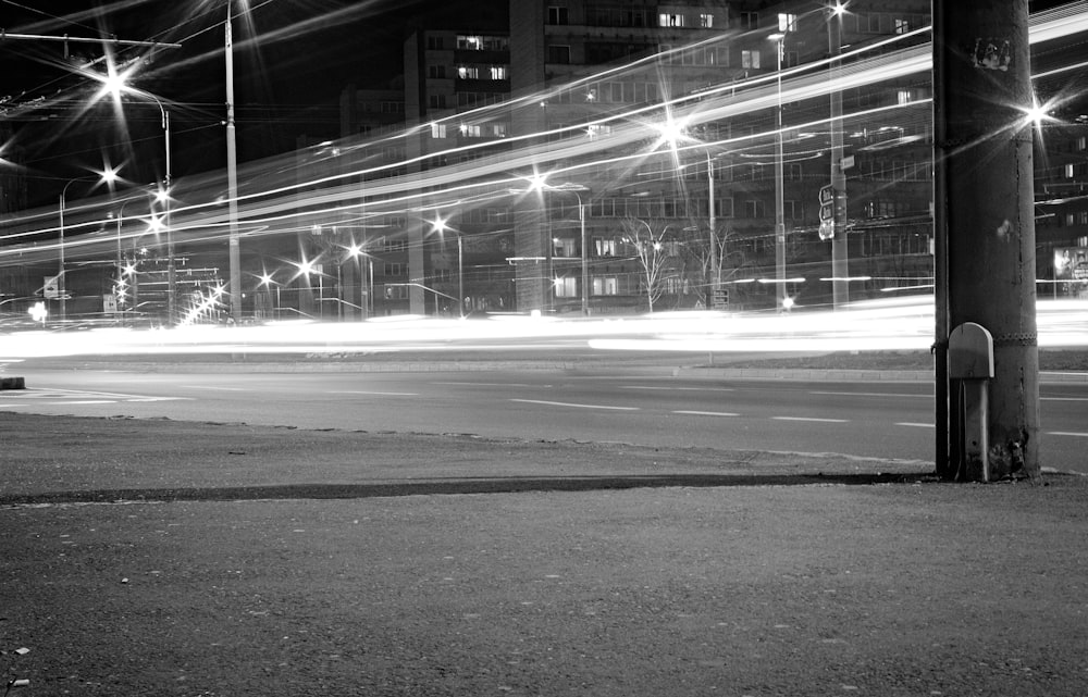 grayscale photo of a road