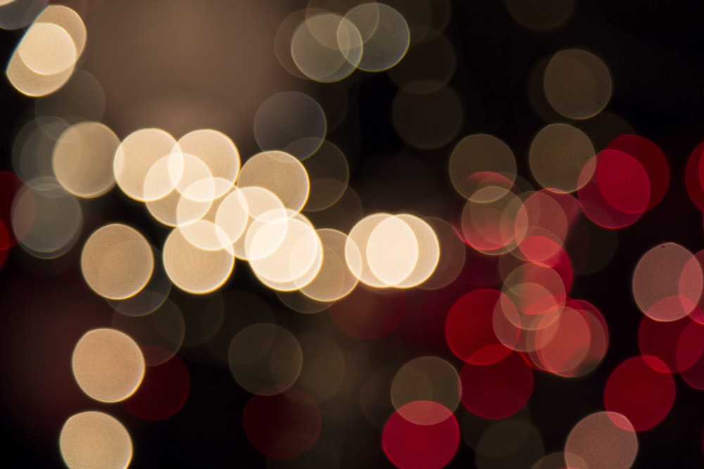 red and yellow bokeh lights