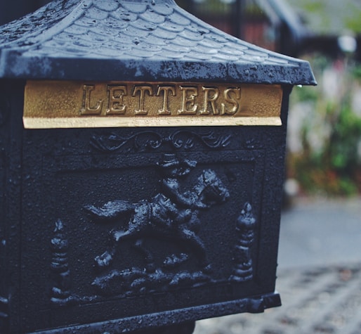 black man riding horse emboss-printed mail box
