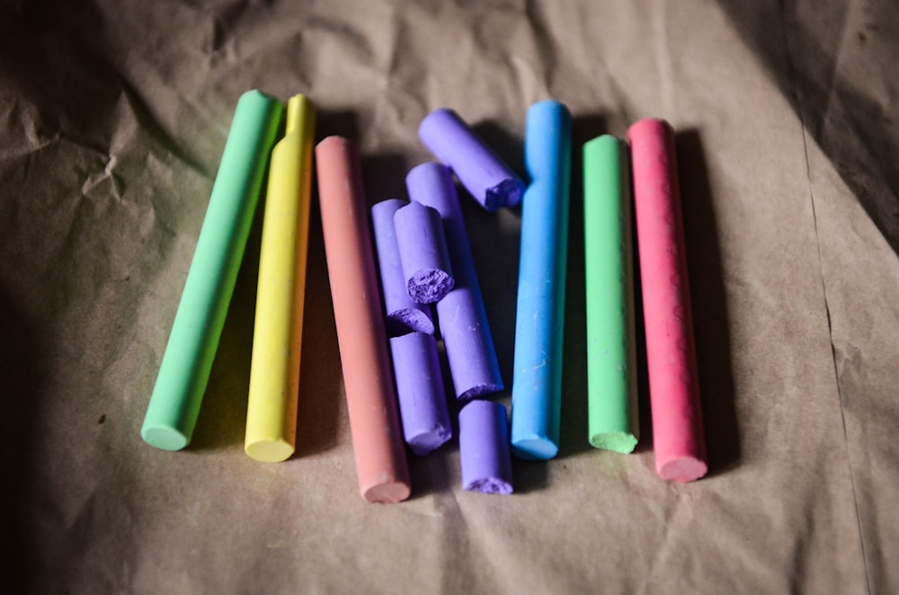 Colored Chalk Stock Photo - Download Image Now - Chalk - Art