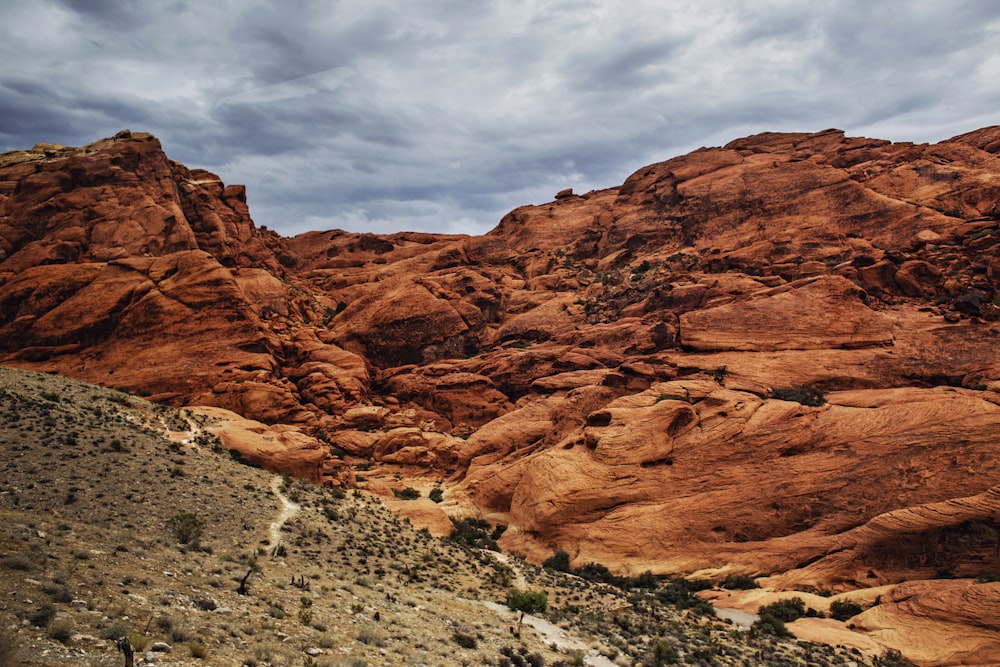 aerial photography of mountain