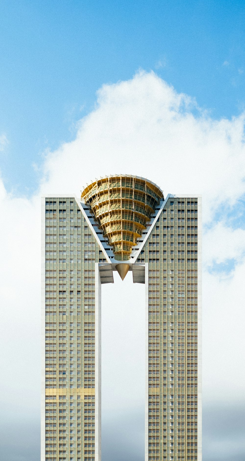 photograph of gold and gray high rise guilding