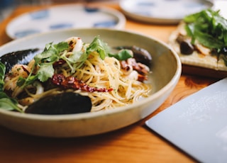 pasta with sauce on plate