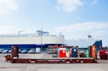 A cargo ship docked at the port of Tuticorin.