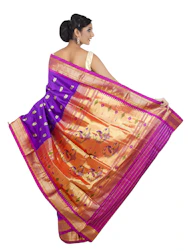 A vibrant display of women dressed in colorful Kerala sarees, showcasing intricate patterns and traditional draping styles.