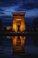 reflection of concrete wall on water