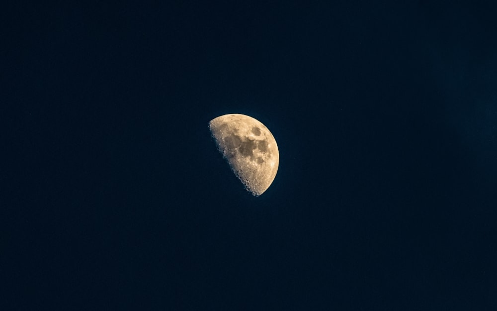 full moon in dark night sky