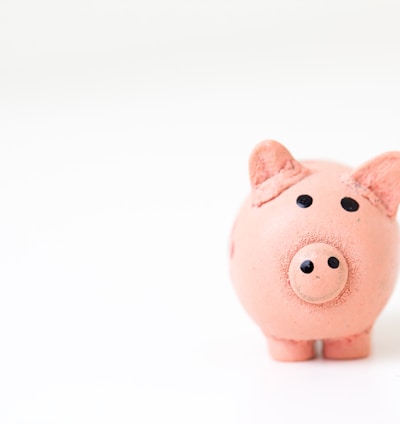 pink pig figurine on white surface