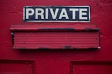 private signage door