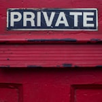 private signage door
