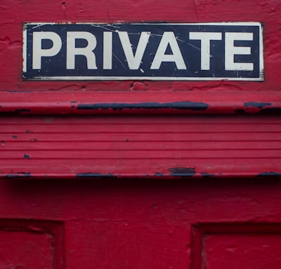 private signage door