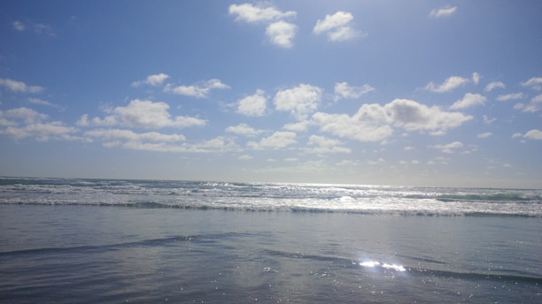 A serene ocean view with gentle waves.