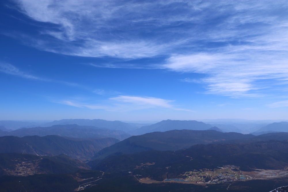 mountains under blue sky