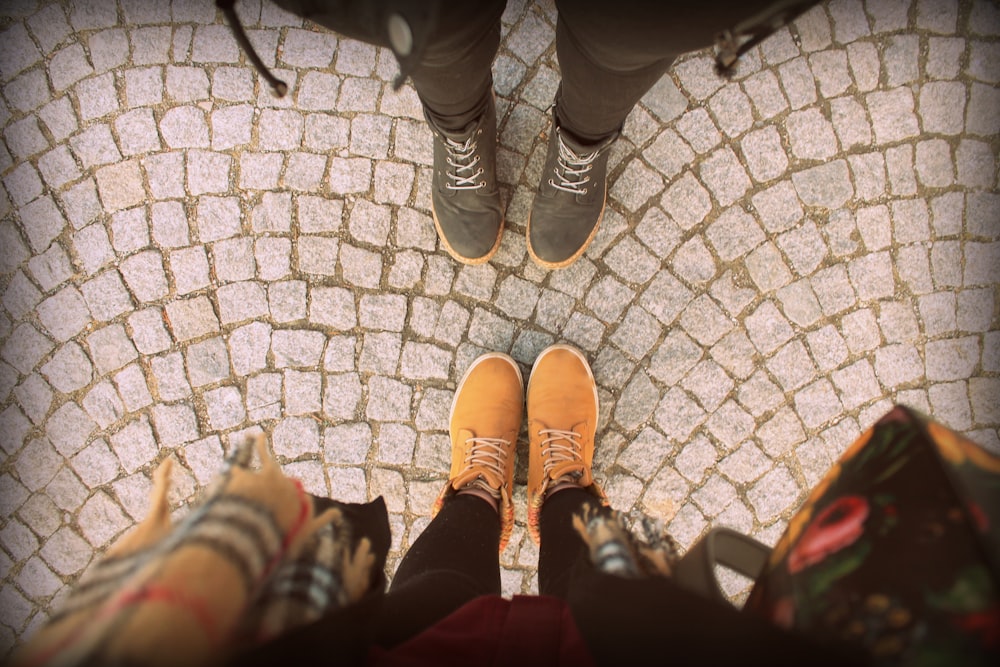 two person standing in front each other photo