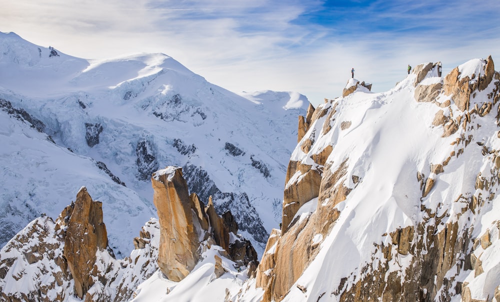 snow-covered mountains during daytime