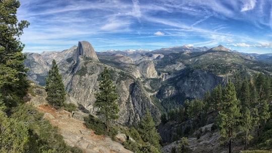 high angle view of mountain range in Yosemite National Park United States