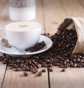 coffee beans on table