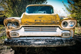 Vintage Chevrolet car in a forest, symbolizing classic strength and natural renewal in men’s health