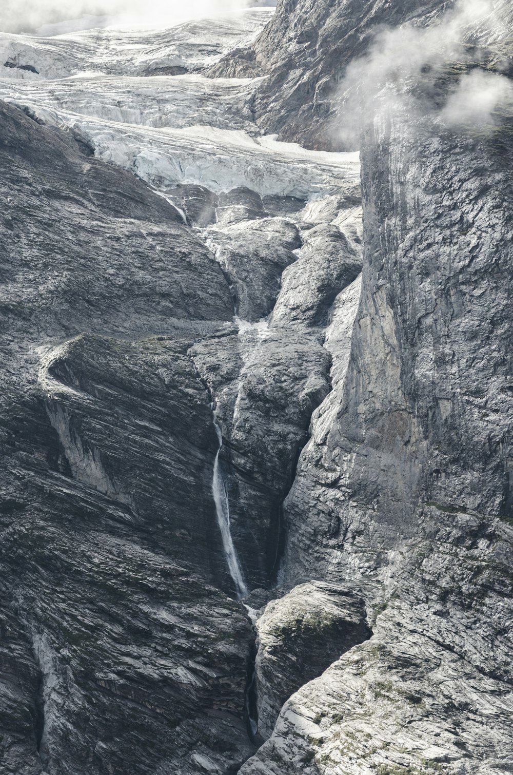 aerial photo of a waterfalls